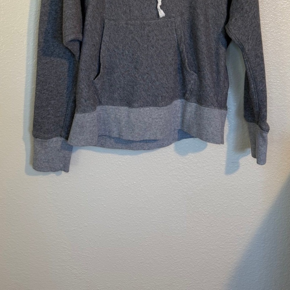 J.Crew Hoodie Women L Heather Gray Cotton Sweatshirt‎ Loungewear Activewear - Picture 4 of 10